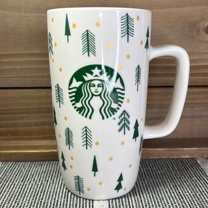 Starbucks Evergreen Winter Christmas Tall Ceramic Mug